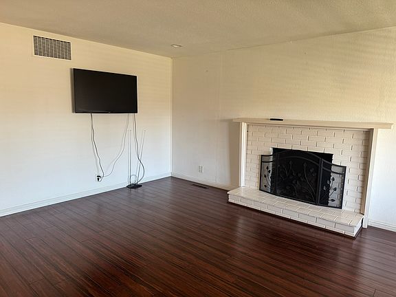 Living room with fireplace