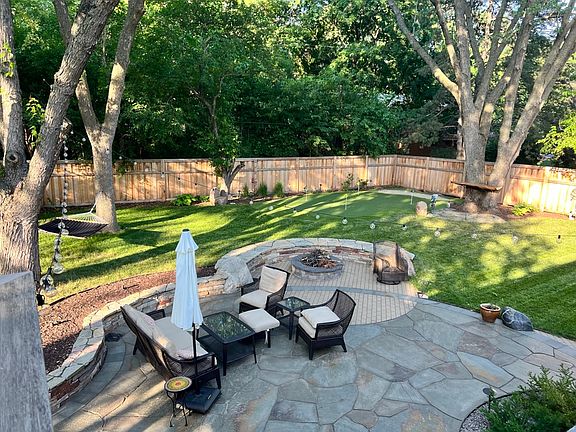 View of backyard from the deck