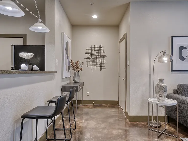 Kitchen Bar with modern pendant lights