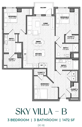 Floor plan Sky Villa - B