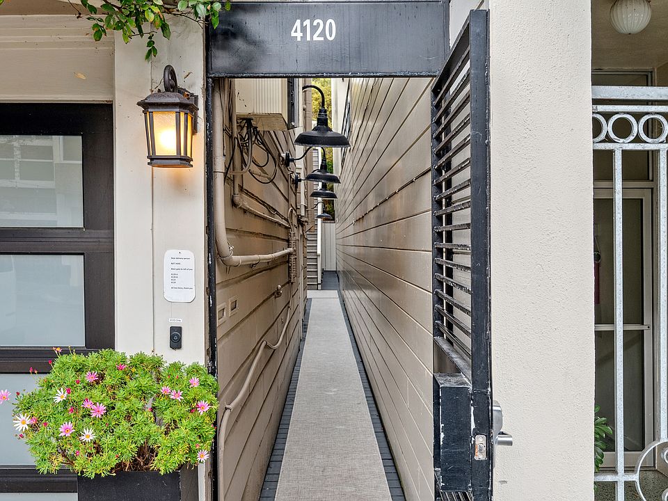 Entry to rear of building to front door for 4120