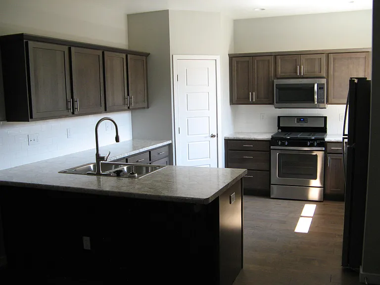 kitchen with corner pantry