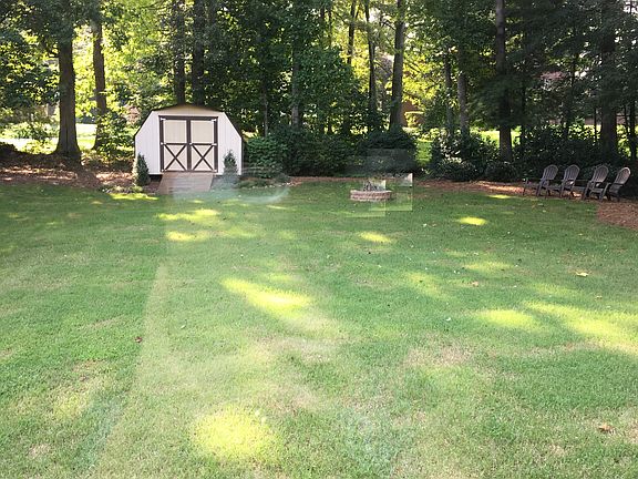 Storage shed and fire pit 