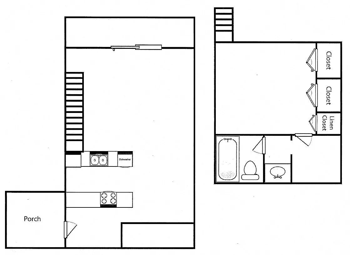Floor plan 1 Bedroom Loft
