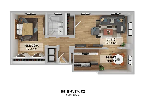 Floor plan One Bedroom