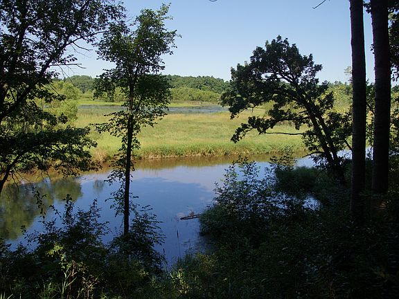 Eau Galle River on west edge