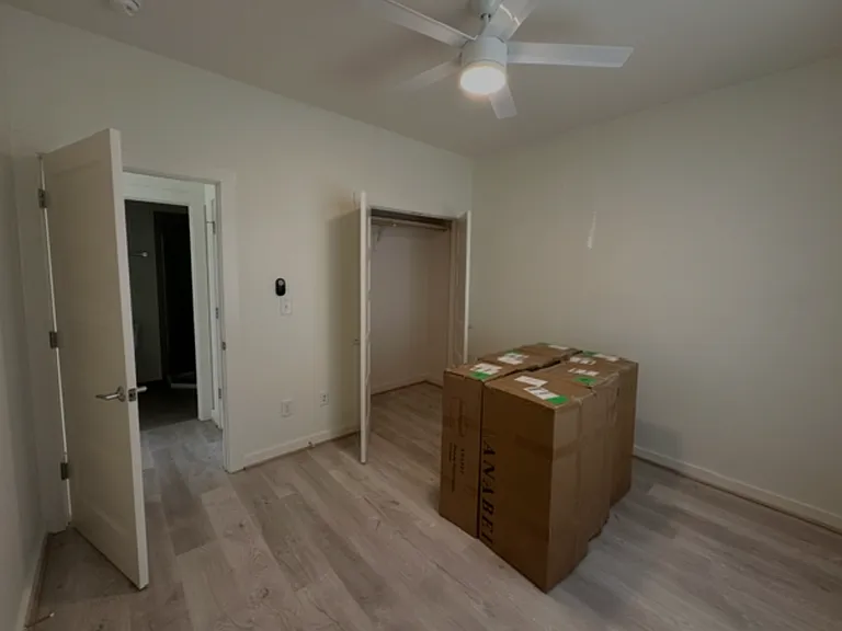Typical bedroom showing large closet
