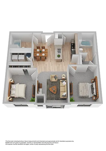 Floor plan Apartment 2 Bedroom 2 Bathroom Accessible