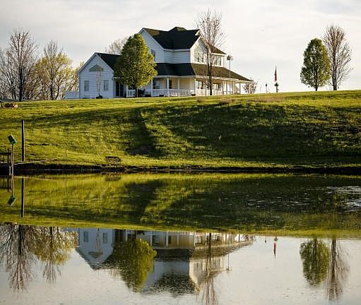 Reflection off pond