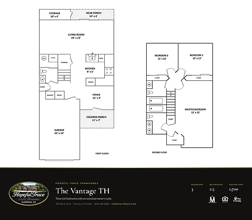 Floor plan Three Bed, Two-Half Bath TH