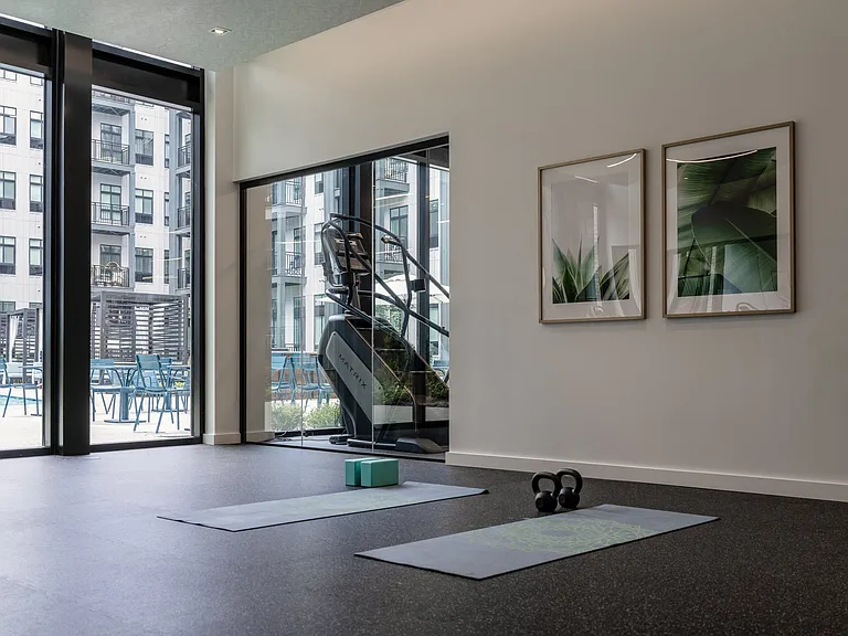 Yoga studio at Wellsmith Apartments