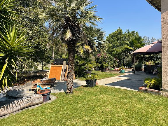 View of back yard and gazebo.