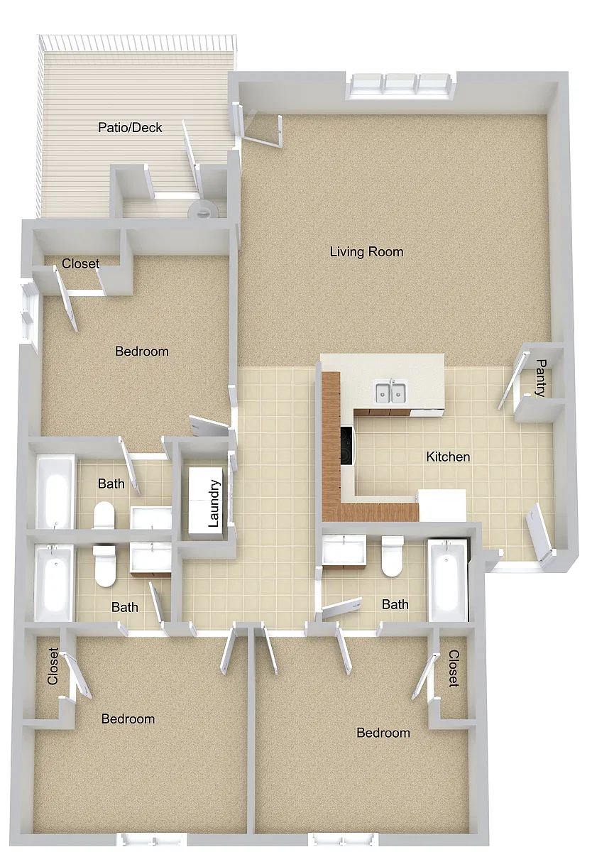 Floor plan Three Bedroom