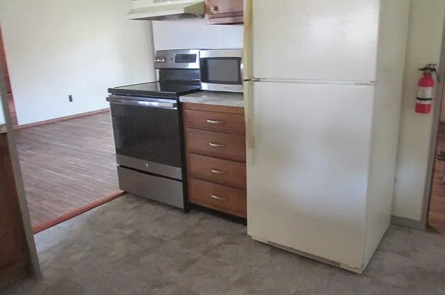 Kitchen, looking towards living room
