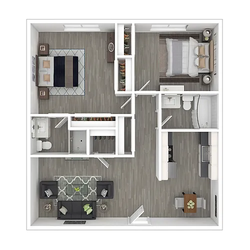 Floor plan 2 Bedroom 2 Bath