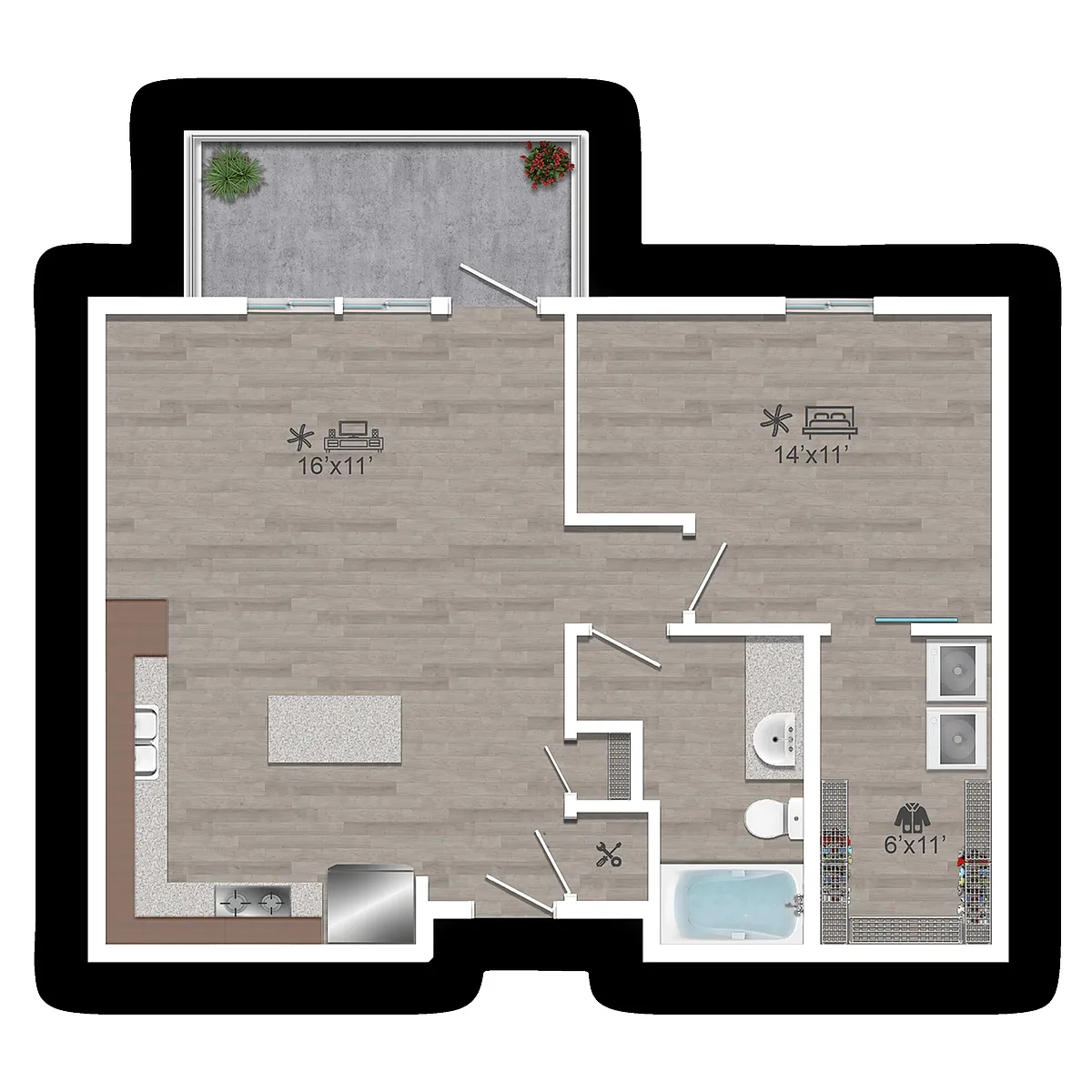 Floor plan 1 D