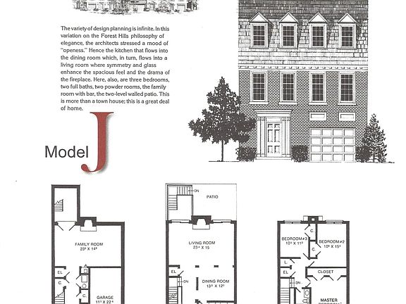 Sample floor plan from original builder. House elevation is different than in drawing.
