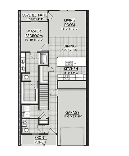 Floor plan 3 Bedrooms, 2.5 Bathrooms C
