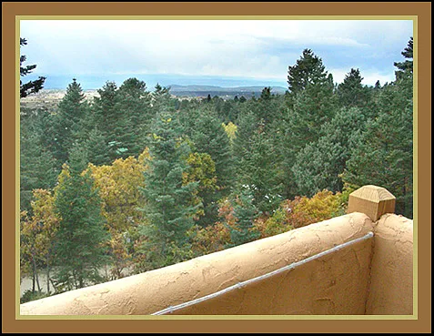 Northwest view from the upper balcony in autumn.