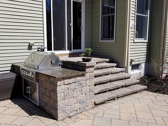 Gas line grill,new hardscape