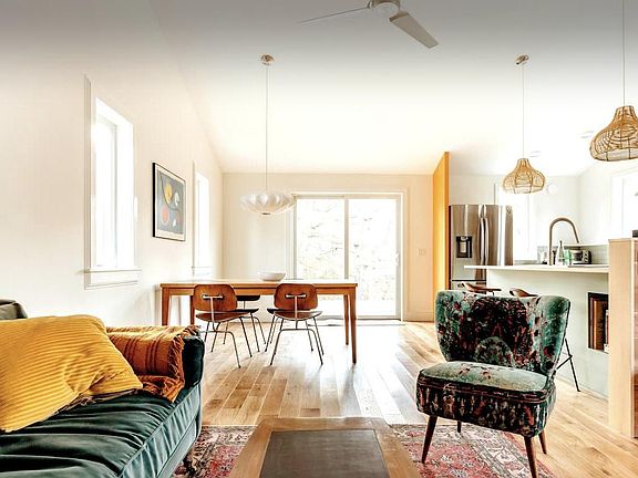 Living room, dining room - open format.