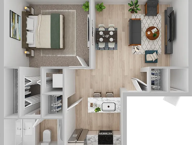 1 Bedroom | 1 Bath | 492 SF 1 Bedroom | 1 Bath | 492 SF