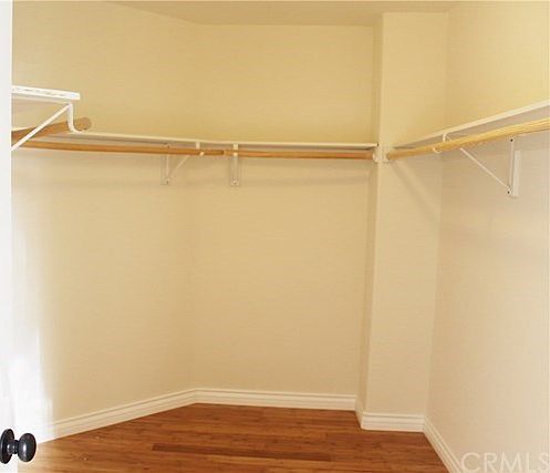 Walk in closet in master suite
