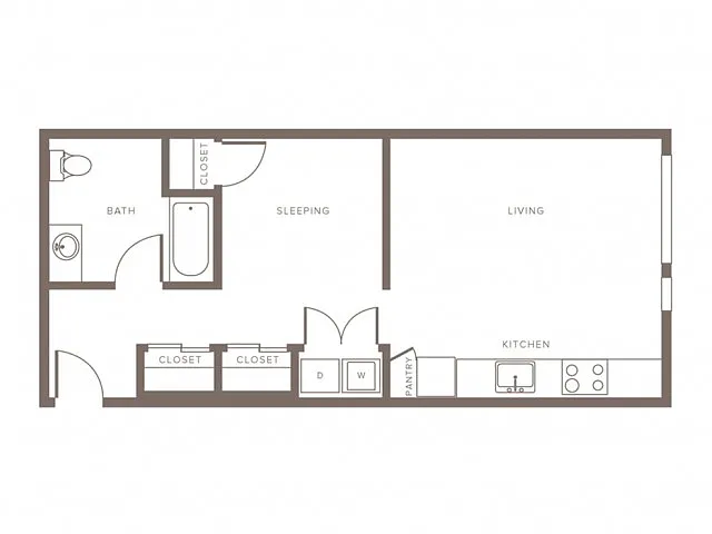 Floor plan A1 - One Bedroom