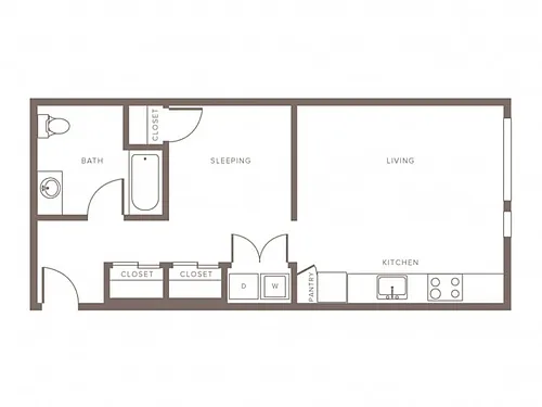 Floor plan A1 - One Bedroom