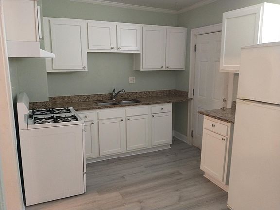 Renovated kitchen with newly installed floor