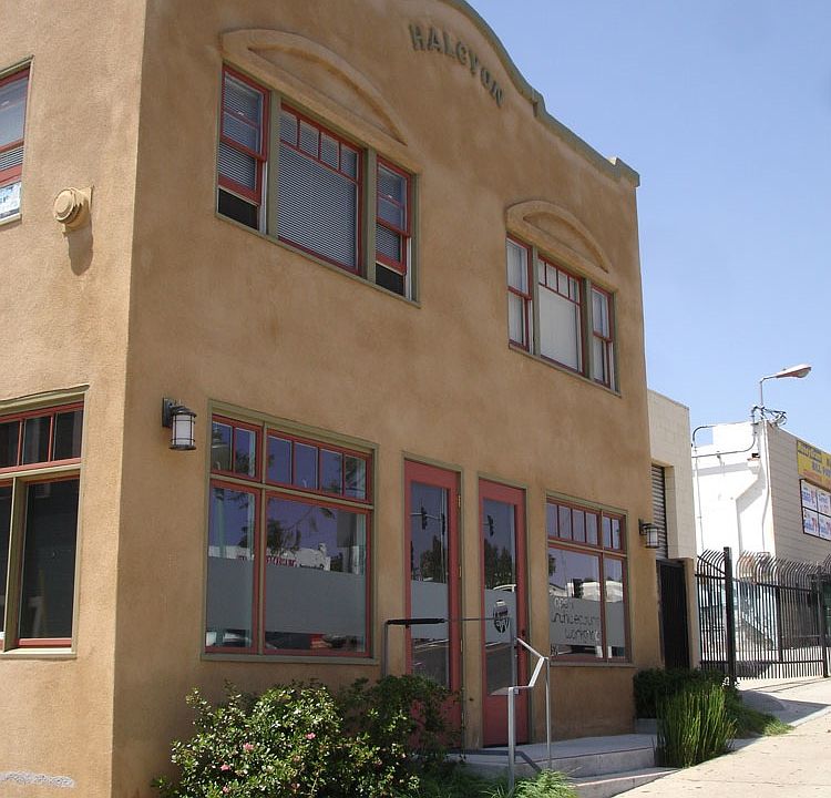Front of Historic Halcyon Building. Secure gated entry