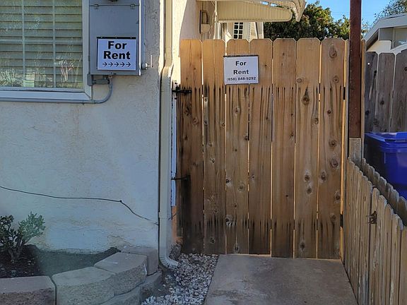 Front entrance behind gate