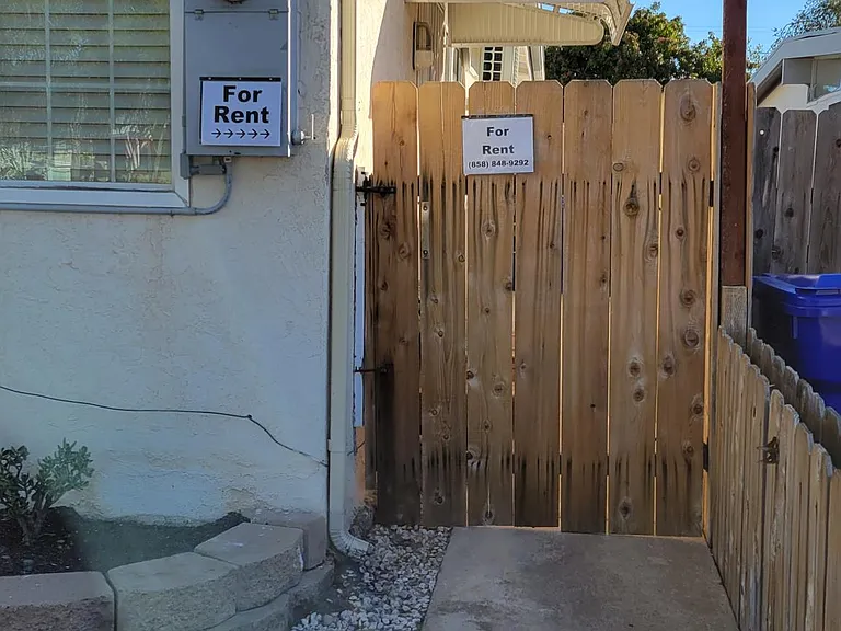 Front entrance behind gate