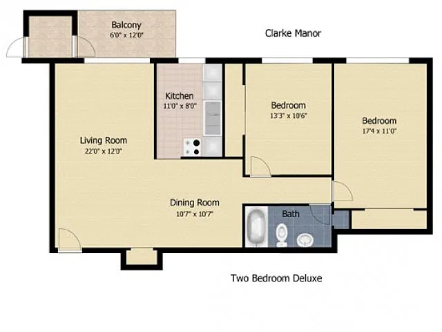Floor plan 2 Bedroom