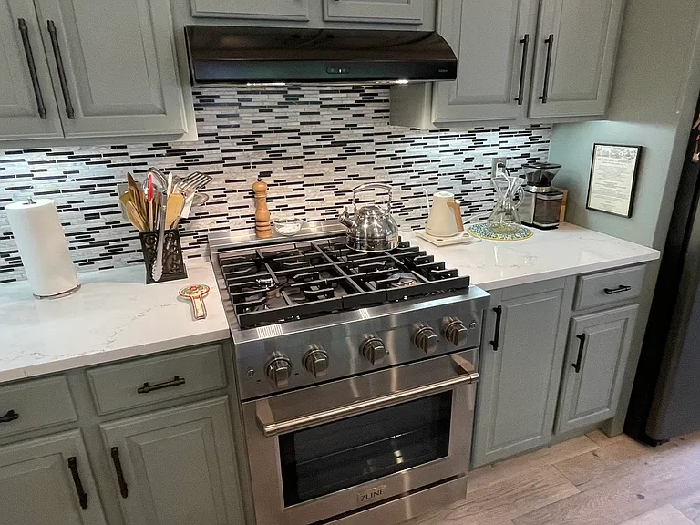 New professional-grade stove/oven.