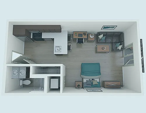 Floor plan Studio B