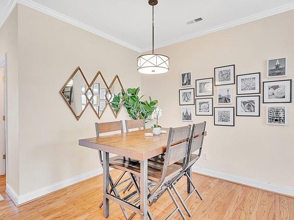 Main level also includes dining area