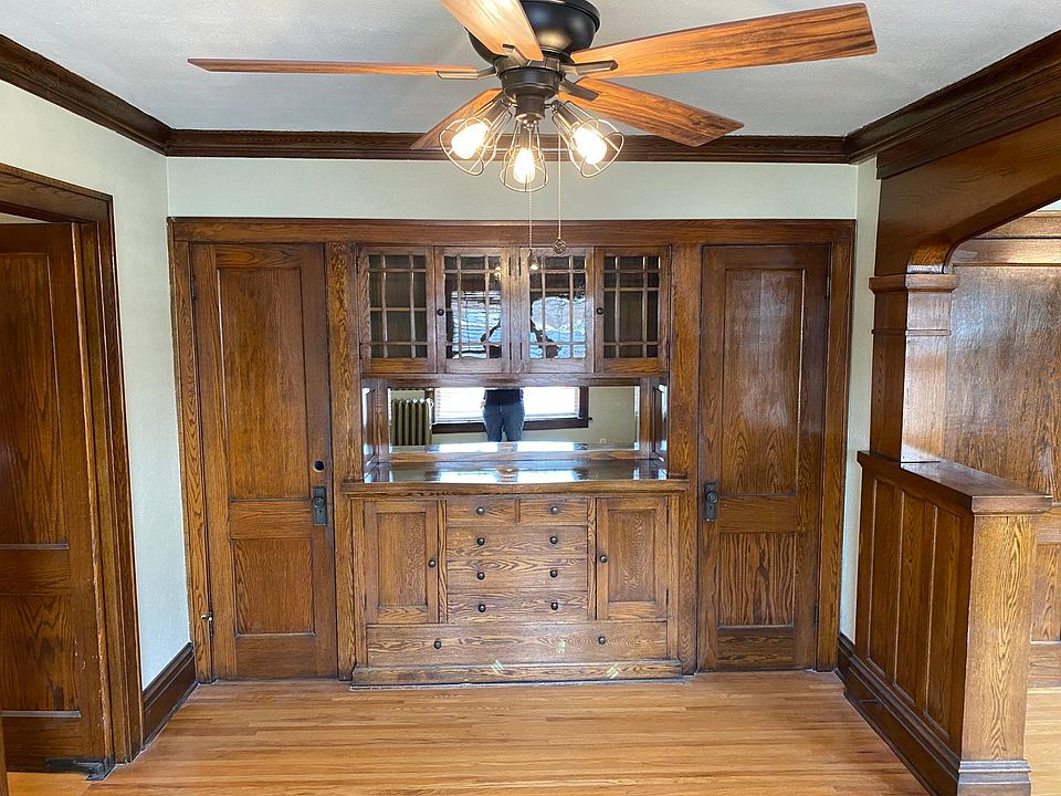 built in buffet in dining room