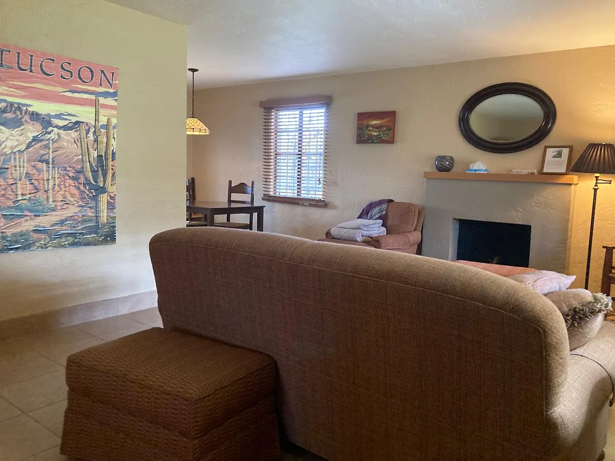 Living room with fireplace - 1547 E Lester St