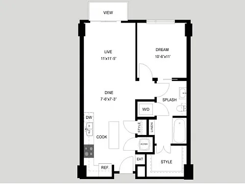 Floor plan The Stadium - Terrace