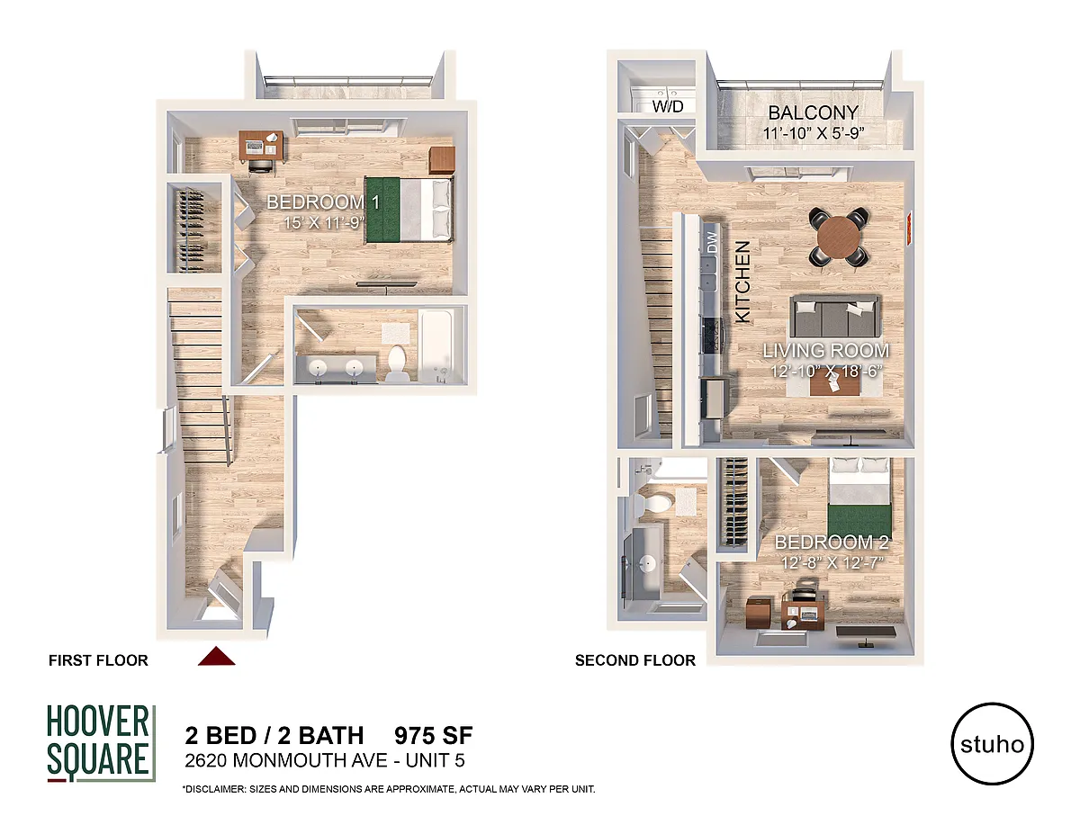 Floor plan Two Bedroom - Signature