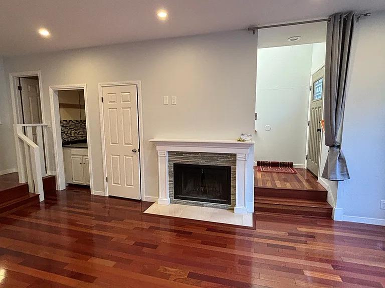 Living room with fireplace