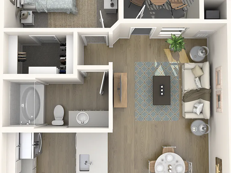 A1B | 1x1 | 753 sq ft A1B | 1x1 | 753 sq ft