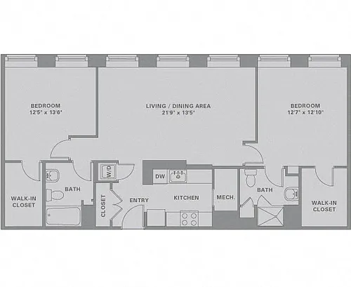Floor plan 2 Bed/2 Bath-B9