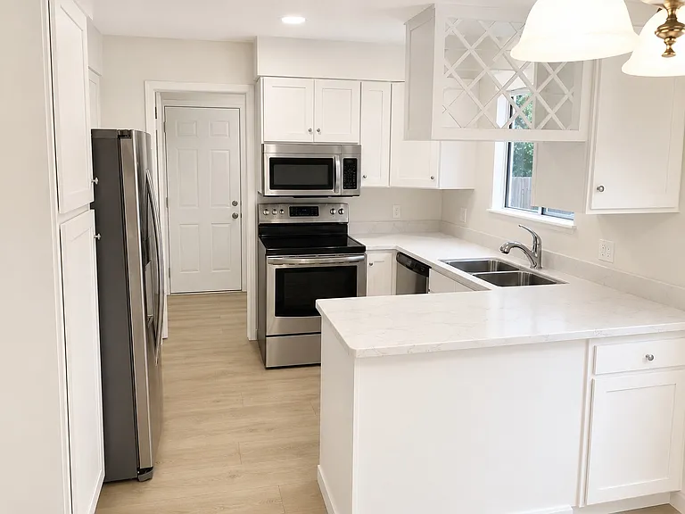 NEW kitchen - NEW cabinets, countertops, flooring and paint