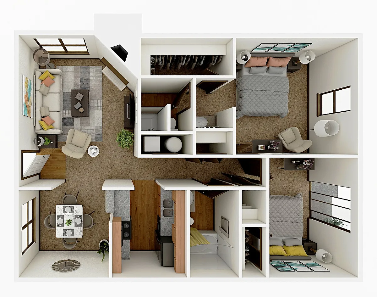 Floor plan Large 2B2B