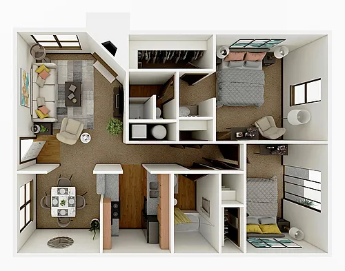 Floor plan Large 2B2B