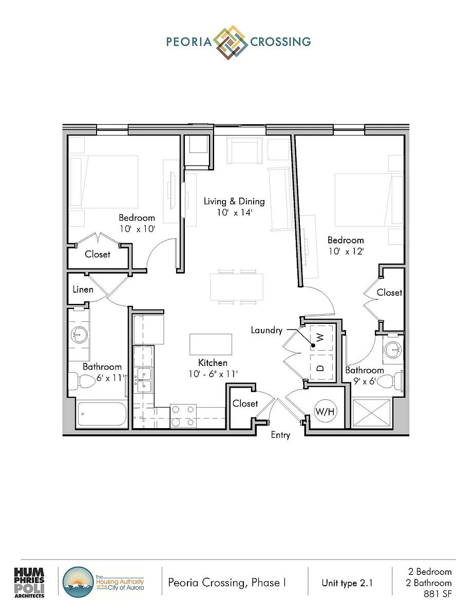 Floor plan 2 Bed