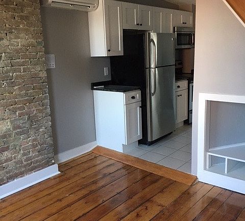 Kitchen/Living with Built-In Shelving