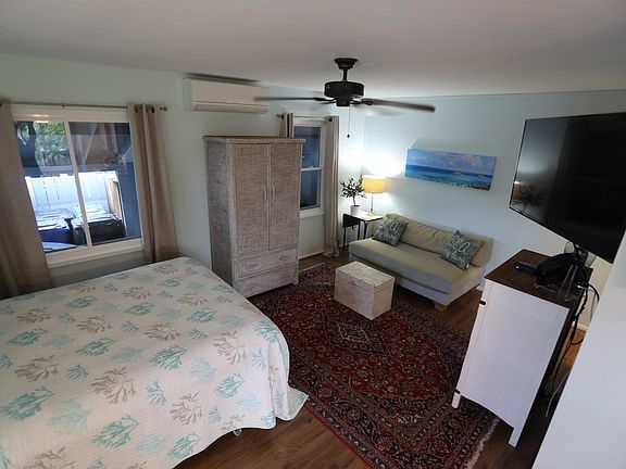 Furnished studio apartment with split AC.